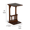 Jenne Sofa Side Table with Holder 13’’ Top Dark Brown Mindi Wood BM324919
