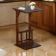Odel Side Table with Magazine Rack, 13" Top, Brown Mahogany Wood