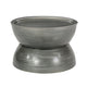 Accent Coffee Table, 25" Hourglass Accent Shape, Gray Hammered Finish
