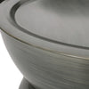 Accent Coffee Table, 25" Hourglass Accent Shape, Gray Hammered Finish