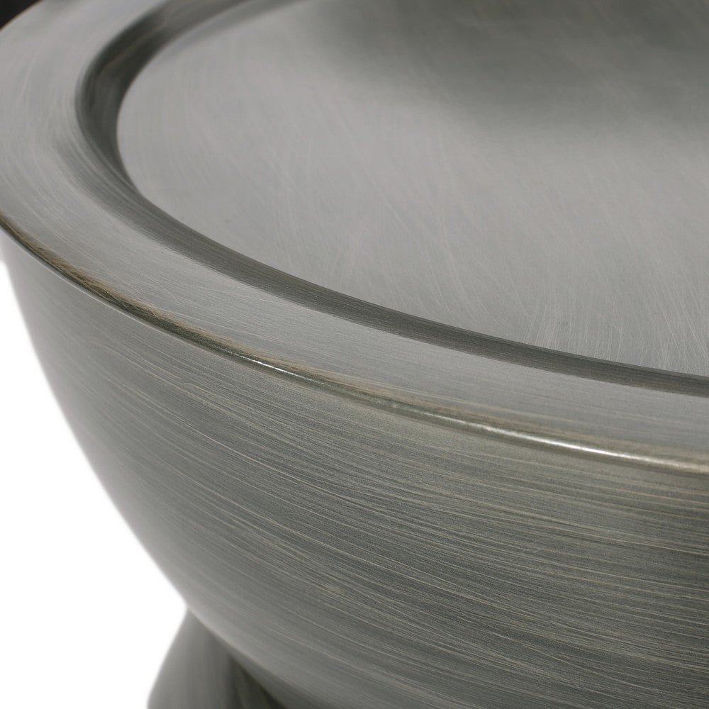 Accent Coffee Table, 25" Hourglass Accent Shape, Gray Hammered Finish