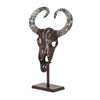 Tabletop Decor, Taurus Head on Stand, 25" Bronze Aluminum Finish