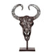 Tabletop Decor Taurus Head on Stand 25’’ Bronze Aluminum Finish BM324926
