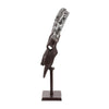 Tabletop Decor, Taurus Head on Stand, 25" Bronze Aluminum Finish