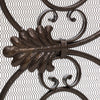 Fireplace Screen, Scrollwork Design, Iron, 45x35 Black and Gold Finish