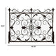 Fireplace Screen, Scrollwork Design, Iron, 45x35 Black and Gold Finish