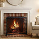 Fireplace Screen, Classic Diamond Shape with Mesh, 41x32 Black Finish