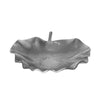 Decorative Tray Plate Leaf Shape Design Aluminum Silver Finish BM324935