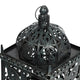 Sus Candle Holder Lantern 15’’ Dome Shaped Lid Black Iron Metal Cover BM324939