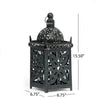 Sus Candle Holder Lantern 15’’ Dome Shaped Lid Black Iron Metal Cover BM324939