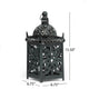 Sus Candle Holder Lantern 15’’ Dome Shaped Lid Black Iron Metal Cover BM324939