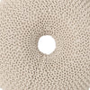 Round Knitted Pouf Ottoman Handcrafted Details 25’’ Beige Cotton BM324947