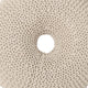 Round Knitted Pouf Ottoman, Handcrafted Details, 25", Beige Cotton