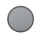 Outdoor Round Side End Table with Woven Accents, 18", Gray Rattan