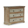40x14 Wide Dresser Chest, 3 Drawers, White Walnut Brown Acacia Wood