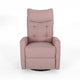 Push Back Glider Recliner Chair with Swivel Blush Pink Tufted Fabric BM324952