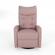 Push Back Glider Recliner Chair with Swivel, Blush Pink Tufted Fabric