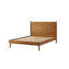 Ozzy King Size Bed with Slat Panel Design Natural Acacia Wood Finish
