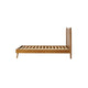 Ozzy King Size Bed with Slat Panel Design Natural Acacia Wood Finish