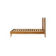 Ozzy King Size Bed with Slat Panel Design, Natural Acacia Wood Finish