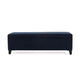 Elias Storage Ottoman Bench, 51" Storage Top, Dark Navy Blue Velvet