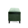 Elias Storage Ottoman Bench 51’’ Storage Top Emerald Green Velvet BM324961
