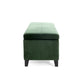 Elias Storage Ottoman Bench, 51" Storage Top, Emerald Green Velvet