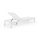 Kory Outdoor Lounge Chaise, 78" White Mesh Fabric and Aluminum Frame
