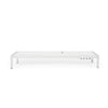 Kory Outdoor Lounge Chaise, 78" White Mesh Fabric and Aluminum Frame