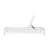 Kory Outdoor Lounge Chaise, 78" White Mesh Fabric and Aluminum Frame