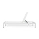 Kory Outdoor Lounge Chaise, 78" White Mesh Fabric and Aluminum Frame