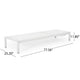 Kory Outdoor Lounge Chaise, 78" White Mesh Fabric and Aluminum Frame