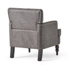 Lit Accent Armchair Gray Microfiber Fabric Button Tufted Design BM324975