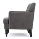 Lit Accent Armchair Gray Microfiber Fabric Button Tufted Design BM324975