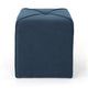 Liasa Ottoman Navy Blue Fabric Cube Shaped Plush Cushion 17’’ Tall BM324987