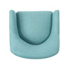 Heza Rolling Swivel Office Chair, Light Blue Fabric, Chrome Metal