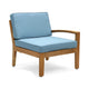 Creta 5pc Outdoor Sectional Sofa and Slatted Coffee Table Light Blue BM324996