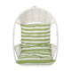 Ory Outdoor Hanging Chair Cocoon Shape Abstract Design White Rattan BM324998