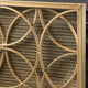Gold Fireplace Screen Single Panel Overlapping Circle Design 41x31 BM325000