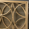 Gold Fireplace Screen, Single Panel Overlapping Circle Design, 41x31