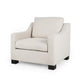 Accent Armchair, White, Immaculate Texture Design, White Microfiber