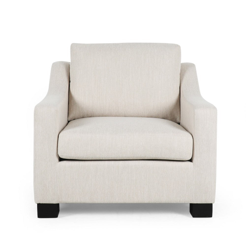 Accent Armchair White Immaculate Texture Design White Microfiber BM325001