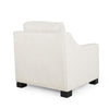 Accent Armchair White Immaculate Texture Design White Microfiber BM325001