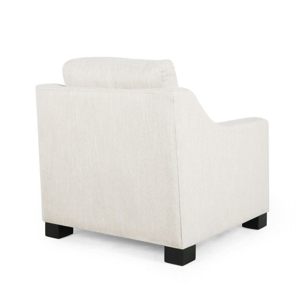 Accent Armchair White Immaculate Texture Design White Microfiber BM325001