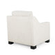 Accent Armchair White Immaculate Texture Design White Microfiber BM325001