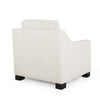 Accent Armchair, White, Immaculate Texture Design, White Microfiber