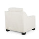 Accent Armchair, White, Immaculate Texture Design, White Microfiber