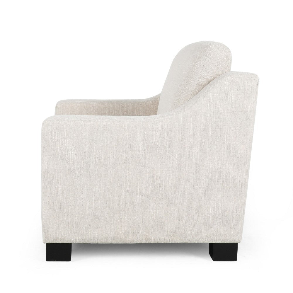 Accent Armchair White Immaculate Texture Design White Microfiber BM325001