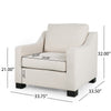 Accent Armchair White Immaculate Texture Design White Microfiber BM325001