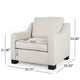 Accent Armchair, White, Immaculate Texture Design, White Microfiber
